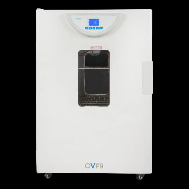 BPG-9140A 150L large-capacity precision forced air drying oven with LCD controller, 250°C maximum, ±1°C accuracy, 3 adjustable shelves, stainless steel smooth-corner chamber, and optional RS-485 connectivity for pharmaceutical, research, and material science laboratory drying_Being India