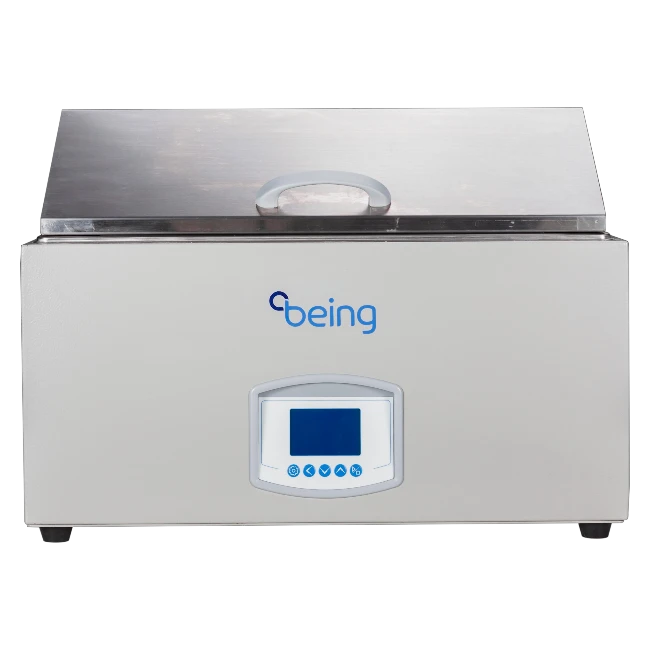 BWS-20 20L Digital Water Bath with PID temperature controller, circulating pump, and stainless steel chamber for laboratory heating and incubation_ Being India